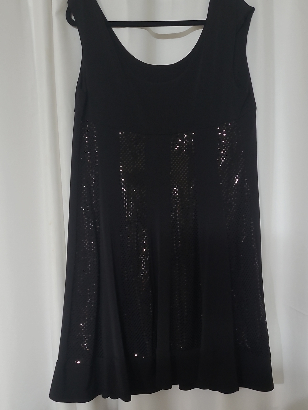 Black Sequin Midi Dress - Sleeveless Elegant Evening Dress